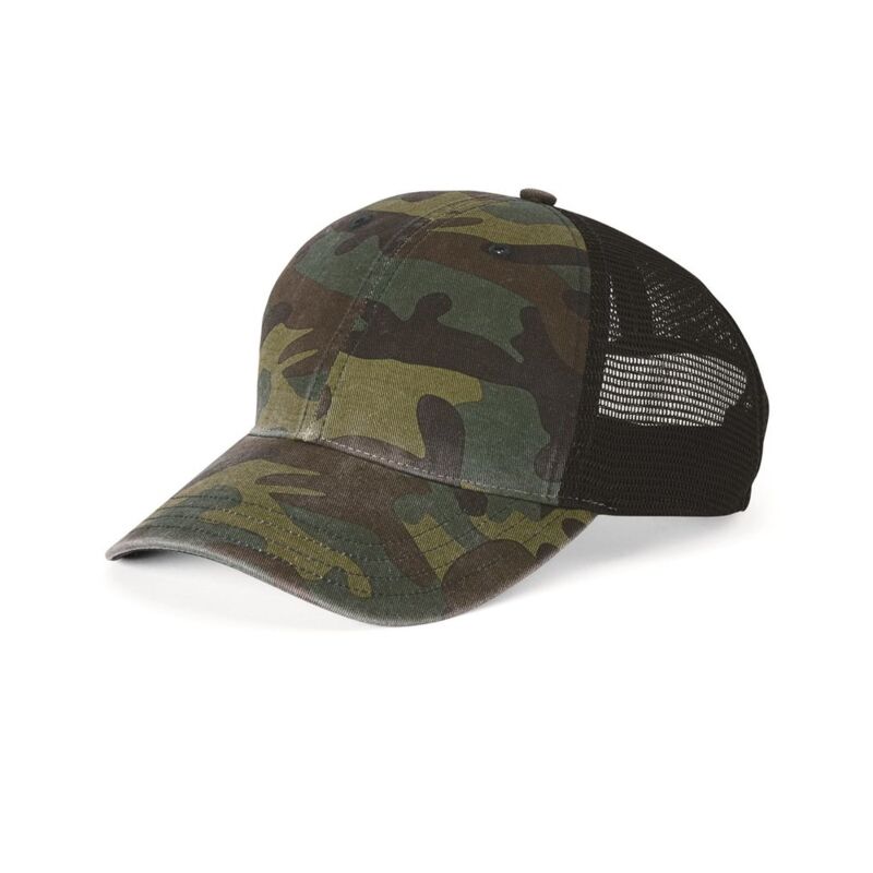 Garment Washed Printed Trucker Cap Thumbnail