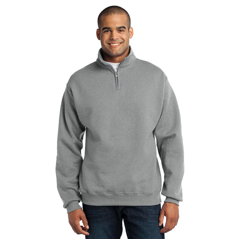NuBlend ® ; 1/4 Zip Cadet Collar Sweatshirt Thumbnail