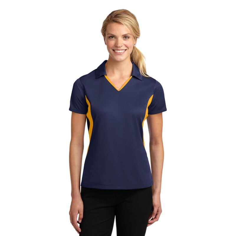 Ladies Side Blocked Micropique Sport Wick ® Polo Thumbnail