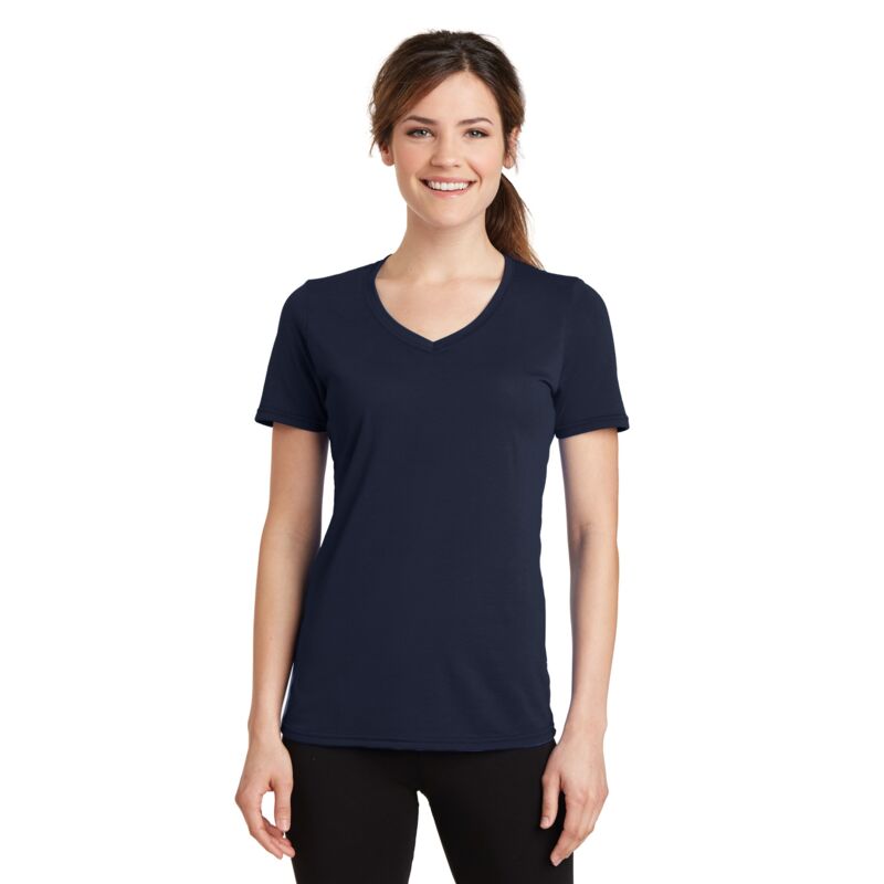 Ladies Performance Blend V Neck Tee Thumbnail