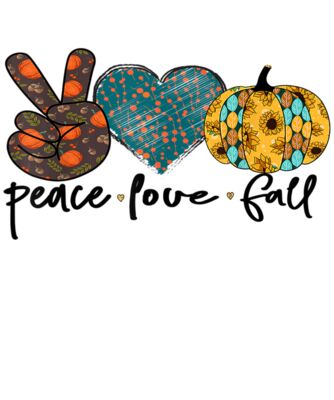 Peace Love Fall Autumn Hand Pumpkin Season Leopard Heart T Shirt 1