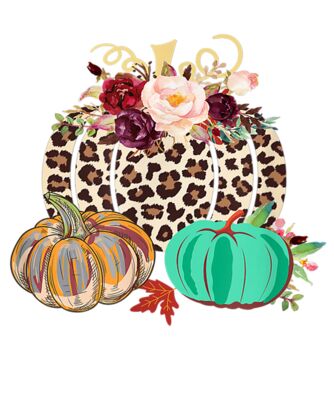 Fall Leopard Cheetah Pumpkin Rustic Halloween Thanksgiving T Shirt