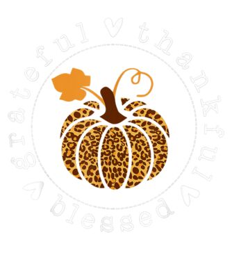Grateful Thankful  Blessed Leopard Pumpkin Thanksgiving T Shirt